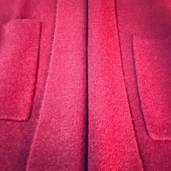 Red Dress Boutique Lush Long Sleeve In My Cozy Era Oxblood Red Midi Cardigan M - Picture 9 of 12